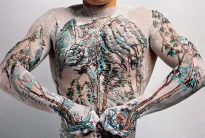 黄岩 1999年作 中国山水纹身